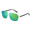 Xagger Polarized Brow Bar Square Aviator Sunglasses for Men Retro