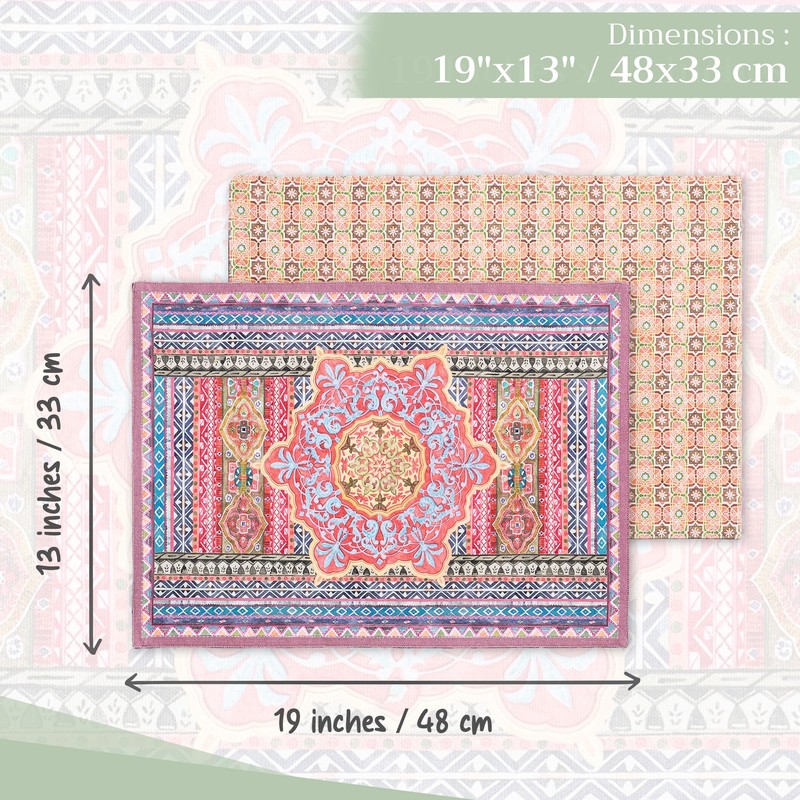 Maison d'Hermine Place Mats, Set of 4, 100% Cotton Washable