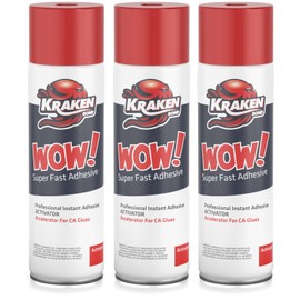Kraken Bond WOW CA Glue Accelerator Spray (Only Activator) 3 Pack ( 16.9 oz)