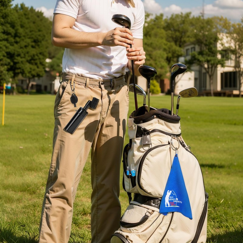 welspo Golf Club Cleaner with Water-Retractable Clip Holds 5oz of