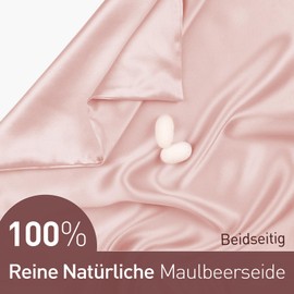 Joyhabit Lotus Silk Pillowcase 80 x 80 cm, 16 mm Silk Pillowcase Made from 100% Organic Mulberry Silk, Great for Protecting Hair Quality and Skin