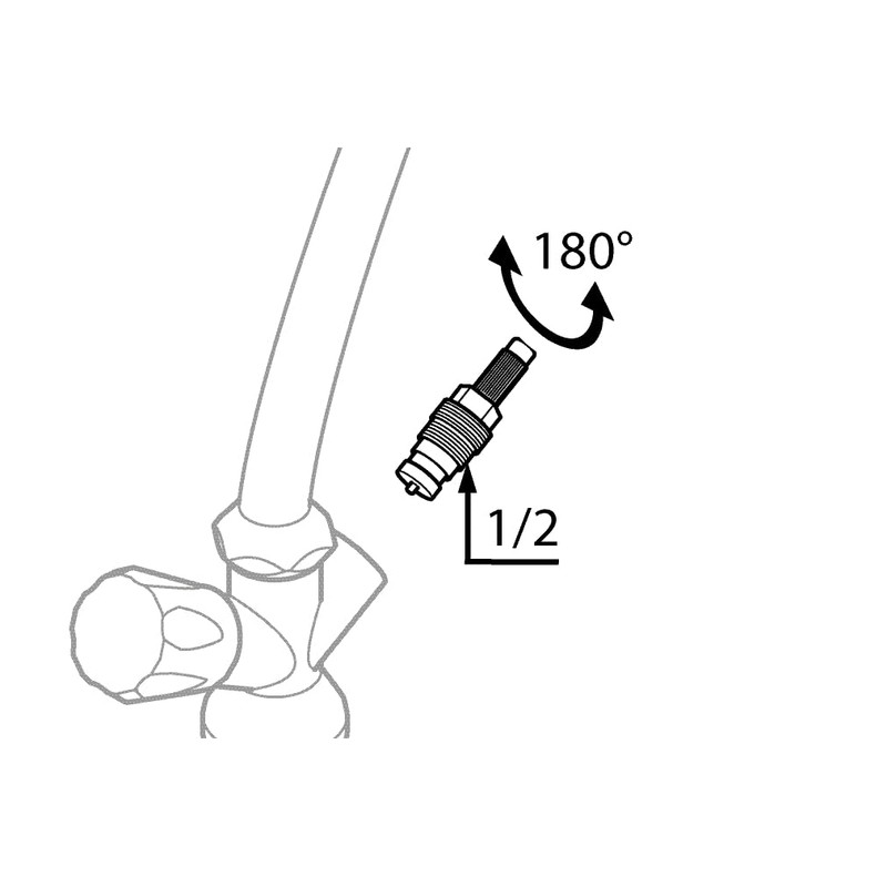 Plumber's Top with Kreamischen Sealing Discs 180 ° Rotation Angle