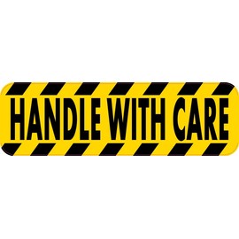 StickerTalk Handle with Care Vinyl Sticker, 10 inches by 3 inches