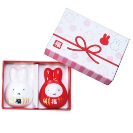 Nippon Pottery Miffy Fukuaruma Red and White Chopsticks Rest Set 209773