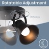 KEESFU Adjustable 3-Light Track Lighting with Pull Chain Switch, Modern