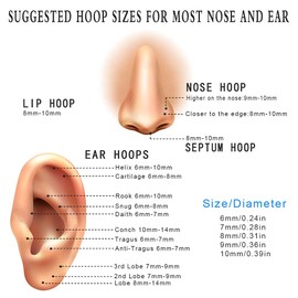 Small Unisex Cartilage Hoop Earrings,316L Surgical Stainess Steel Huggie Hoop Earrings for Helix Lobes Hinged Sleeper Earrings for Men Women(8mm,Gold)