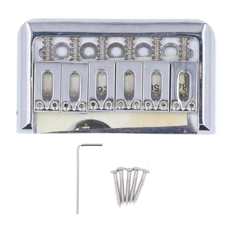 Hardtail Bridge with Saddles Metal 6 String Fixed Replacement for