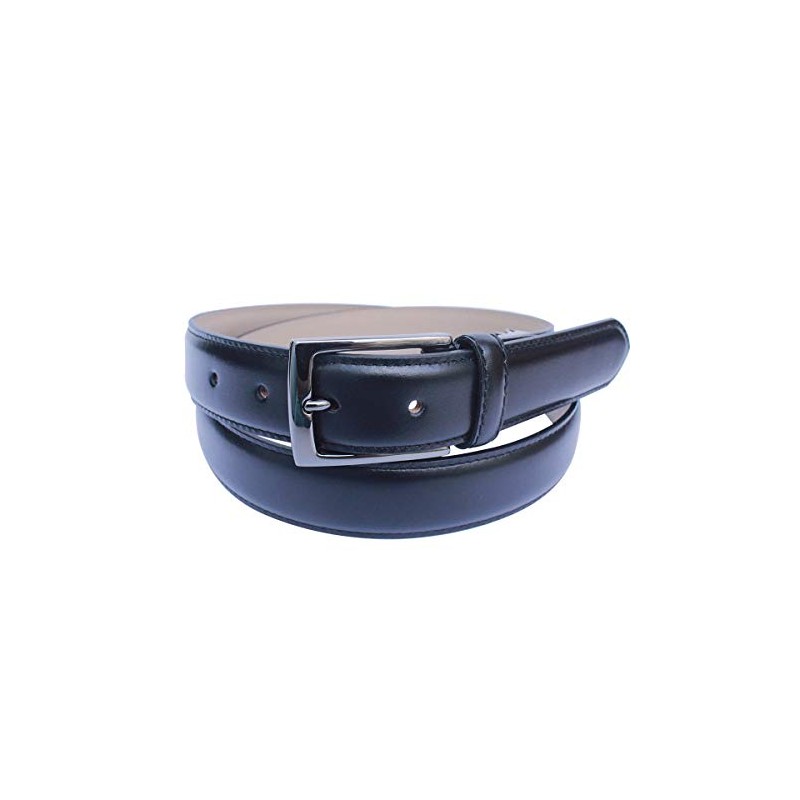 Nagasawa Belt Industry Ultimate Genuine Leather Stretch Belt, Black