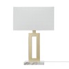 Globe Electric 12274 D'Alessio 20" Table Lamp, Gold, White Linen