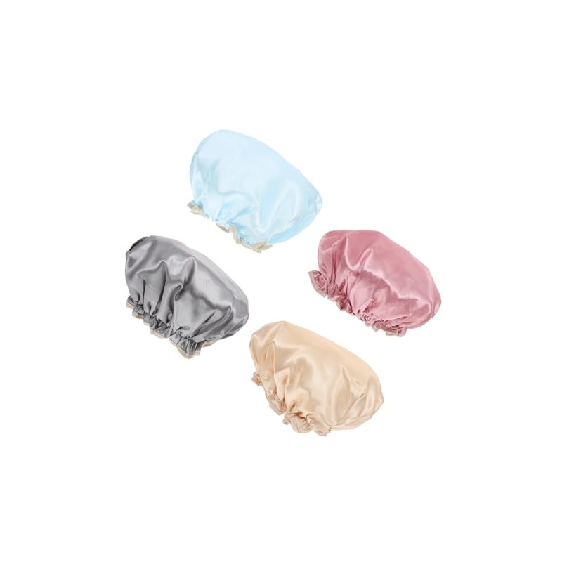 Gorro De Baño y Champú 4pcs Capas Impermeables Gorros De