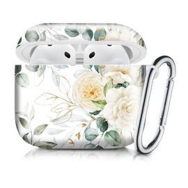 Case Compatible with AirPod 4th Generation 2024,Shockproof Protective Case Cover with Keychain for Women Men,Wireless Accessorie Charging Cases for Airpod 4th -Watercolor Floral