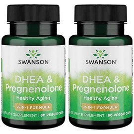 Swanson Dhea and Pregnenolone Complex 60 Veg Capsules (2 Pack)