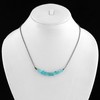 Natural Blue Apatite Chips Bar Necklace, Energy Healing Crystals, Birthday,