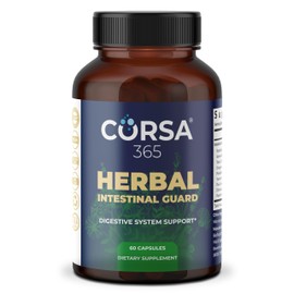CORSA365 Herbal Intestinal Support - Supplement for Digestive Health, Gut Balance, Colon Cleanse, and Immune Boost for Men and Women - Diet Complex with Organic Formula - 60 Capsules