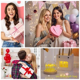 AWSOLAR Sunflower Lamp, Artificial Sunflowers Lamp, Night Light for Girls and Women, Cute Room Decor