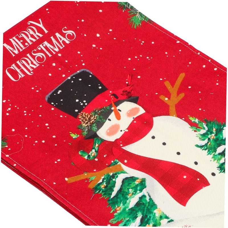 NOLITOY Christmas Style Table Runner Elegant Xmas Decorative Tablecloth for
