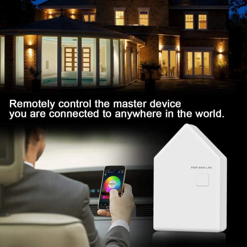 Hub De Iluminación Empotrada Inteligente Con Control Por App Negro