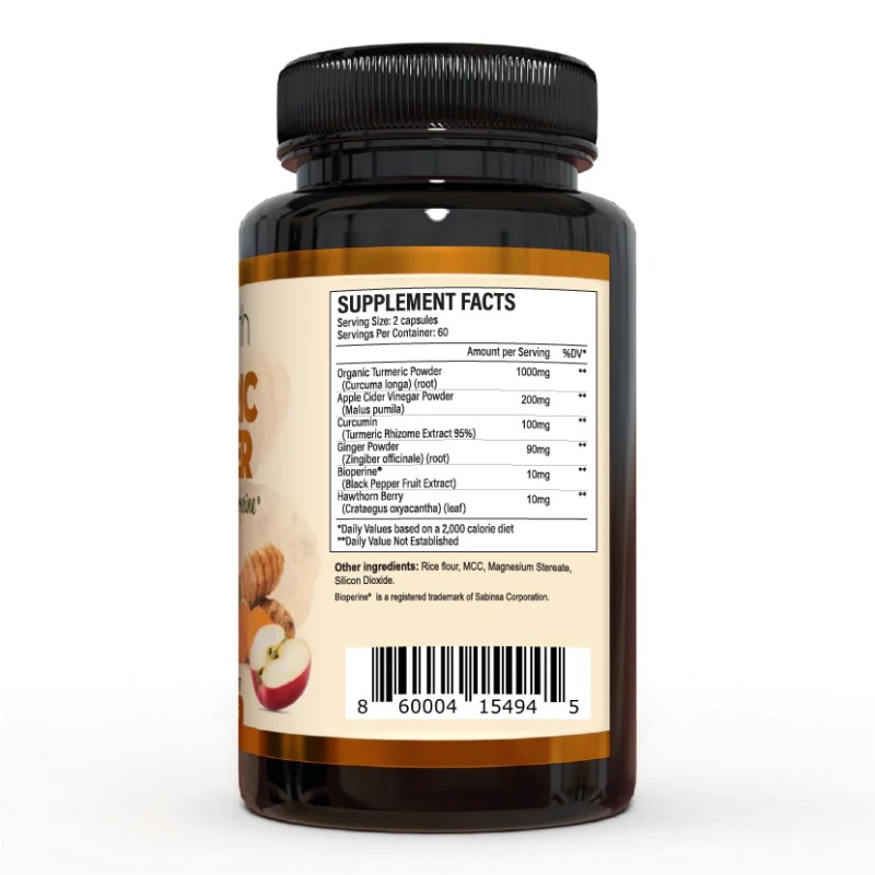 Zella Health Turmeric & Ginger with Apple Vinegar & Bioperine