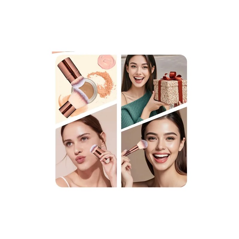 Set 7 Brochas Maquillaje Profesional Alto Nivel Color