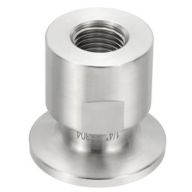 PATIKIL 1 in TC Tri Clamps Adaptor, 1pcs Tri Clamps Fittings to NPT 1/4 Female Thread Adaptor Sanitary 304 Stainless Steel for Food Beverage Equipment, 34mm Ferrule