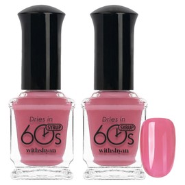 With Shan 60 second nail polish, M148 bunny syrup, 9ml, 2 pcs / 위드샨 60초 매니큐어, M148버니시럽, 9ml, 2개