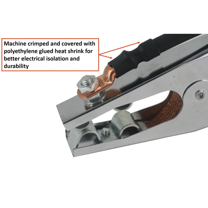 200 Amp Welding Ground Clamp Lead Assembly - Terminal Lug