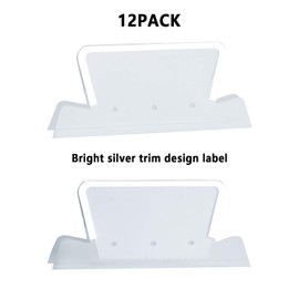 Y YOMA 12 Pack Decorative Hanging File Folders Letter Size Decorative File Folder Cute Pretty Hanging Folder Organizer for Filing Cabinet Drawer Office Desk Home Work Documents with 1/5-Cut Adjustable Tabs, 3 Silver Foil Design