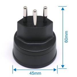 EU to Switzerland/Liechtenstein Adapter Plug, 2 Pin DE/FR/IT/ES Plug to Swiss 3 Pin Socket for France/Germany Visitors (Pack of 2)