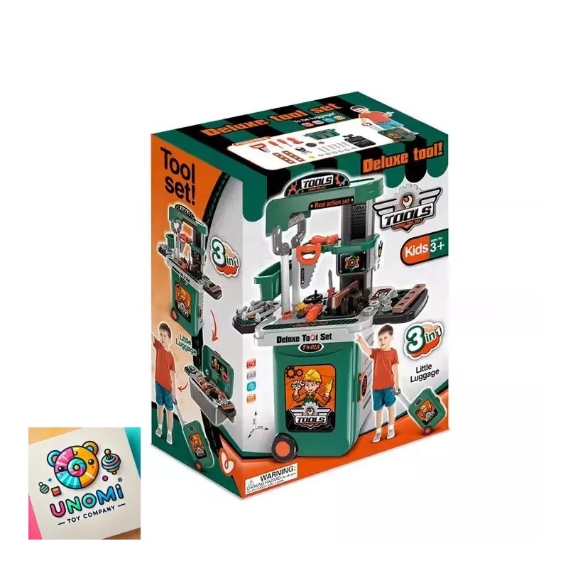 UNOMI 3-in-1 Kids Deluxe Tool Set with Suitcase | Portable