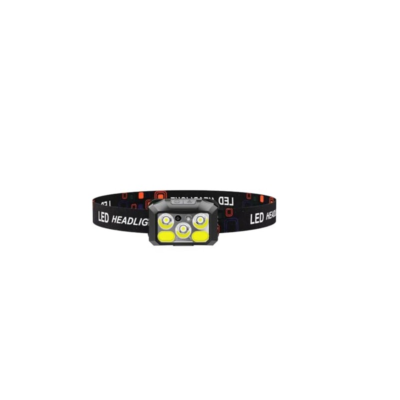 BeaMystGear Rechargeable Headlamp, 1200 Lumens with Red & White Light