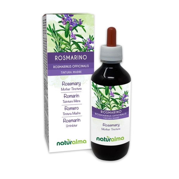 Rosemary (Rosmarinus officinalis) Leaves Alcohol-Free Mother Tincture Naturalma Liquid Extract Drops 200 ml Dietary Supplement Vegan