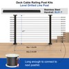 BLIKA Complete Set 42" Cable Railing Post Kit(Post 41"x2"x2"), Black