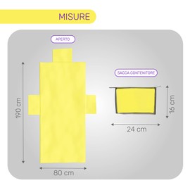 ICE TOYS Beach Towel 190 x 80 cm with 2 Pockets 40 x 20 cm with Cushion 40 x 30 cm with Storage Bag, Practical and Comfortable for Beach and Travel (Yellow)