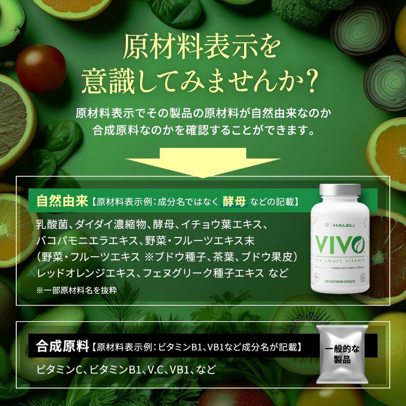 HALEO Multi-Vitamin, Mineral, Vivo, Carefully Selected, Naturally Derived Ingredients, 32