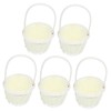Ciieeo 5pcs Portable Woven Storage Baskets Multi Function Handle Baskets