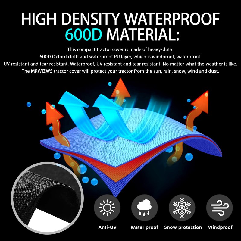 Tractor cover, Tractor covers waterproof heavy duty, New upgraded version,