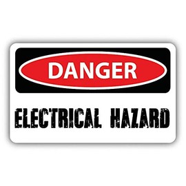 Magnet Danger Electrical Hazard Sign Warning Window Truck Car Vinyl Flexible Magnet Magnetic Bumper Sticker 6" x 4"