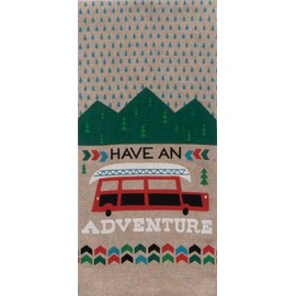 Kay Dee Designs Have an Adventure Travel Mountain Wagon RV Camper Tea Towel