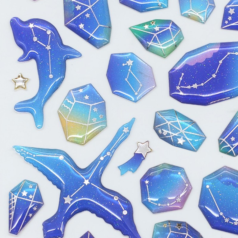 Summer Pattern Drop Sticker [Constellation] Drop Sticker Glitter Decoration Cute