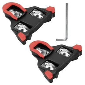Road Bike Cleats for SPD-SL SM-SH10 SM-SH11 Cleats, Bike Replacement Pedals Cleats Indoor Cycling and Road Bike Bicycle Cleat Set(Red, SM-SH10)