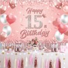 Happy 15th Birthday Banner Rose Gold 1.1 x 1.8m Happy