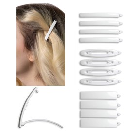 AURORA PIN 12pcs Hair Barrettes Set for Women and Girls, Hair Clips for Thick Thin Fine Hair, Non-metal Hair Accessories, Non-Slip Grip Handmade Snap Hairpin, BPA Free, Made in KOREA