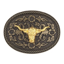 Faletony Cow Head Belt Buckle Men's Belt Buckles Cowboy Belt Buckle 90 x 70 mm Bull Western Belt Buckle Belt Buckles for Men Women Belt, Style 1