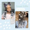 Arocooy Clear Hair Beads for Braids 45PCS Bow Hair Clips
