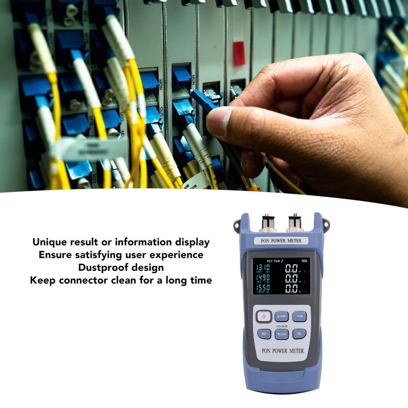 Fiber Optic Power Meter for APC Connector Color LCD Screen