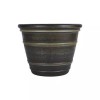 Grosfillex 15" Light Bronze Rustic Resin Indoor Patio Garden Planter