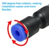 PATIKIL 1/8 Inches Push to Connect Fittings, 5Pcs Plastic Air