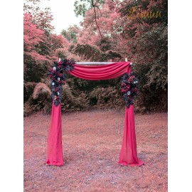Lisuun Wedding Arch Flowers, Artificial Flowers for Decoration, Large Flower Swag for Boho Styles Wedding Ceremony Floral Decor - Pack of 2