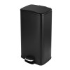 MEGACASA 8 Gal./30 Liter Rectangular Matt Black step-on Trash Can