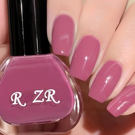 KAHSOSE Mauve Pink Nail Polish Air Dry, 15ML Dusty Rose Nail Polish Quick Dry, No UV Light Needed Long Lasting Plum Pink Nailpolish, Neutral Glossy Vegan Gel Polish for Women Girls DIY Home